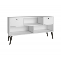 Manhattan Comfort 4AMC129 Uppsala TV Stand with  3 shelves in White 